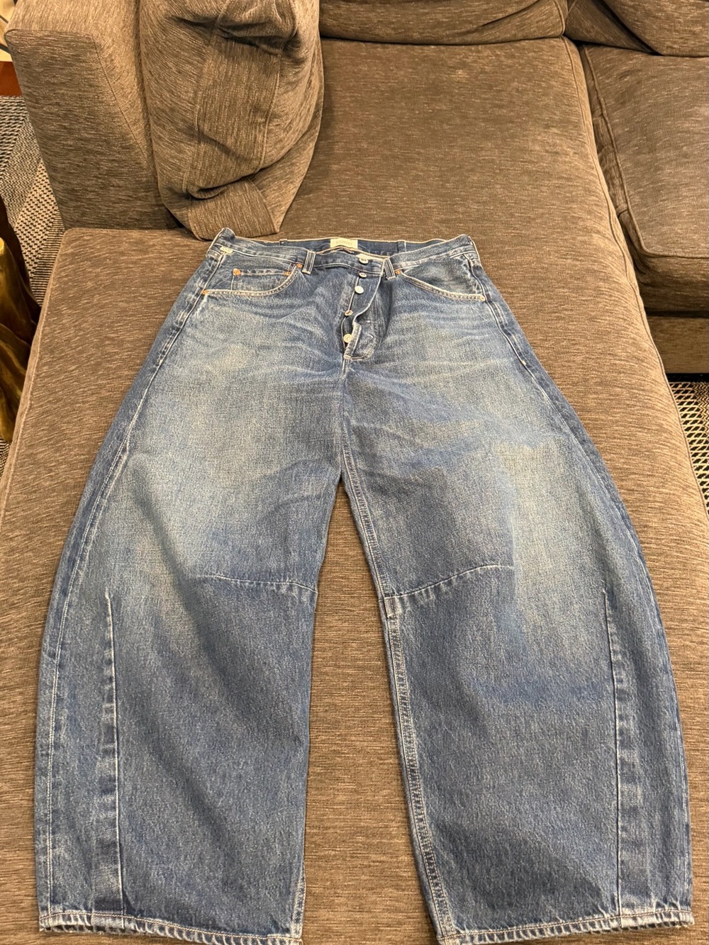 Citizens Of Humanity Light Blue Relaxed Button-Fly Horseshoe Jeans